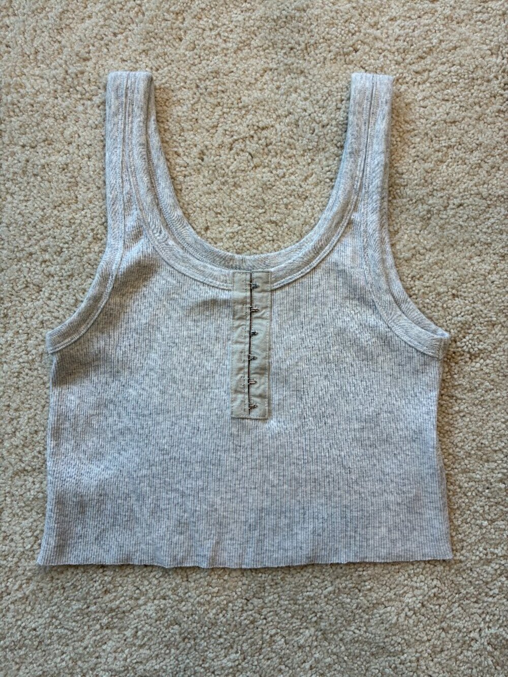 Aerie Ribbon Gray Crop Tank Top